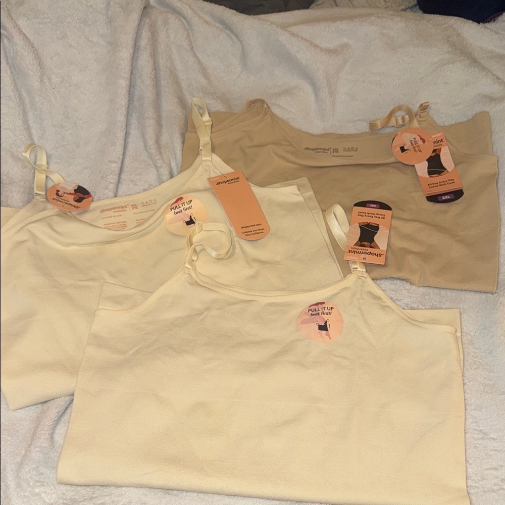 Shapermint Women's Camisoles in Cream and Tan - Picture 6 of 13